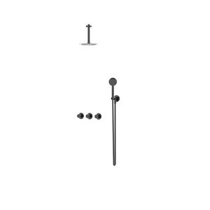 Afbouwdeel regendouche Combiset Bond 4 inbouwthermostaat zwart chroom CSB4EXZCCABA excl. inbouwbox