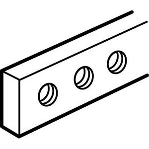 Koperen staaf 12x2mm M5