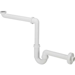 PP ruimte besparende sifon 1.1/4" x 40 wit