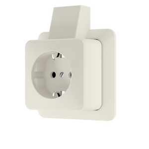AP600 wandcontactdoos 1v RA insteekklemmen + montageplaat wit VVE=10