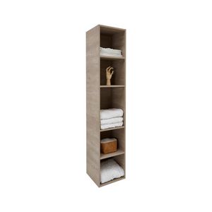 Open Kolomkast (35cm) met houten leggers - Walnut