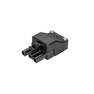 Stekerdeel met trekontlasting ST18/3S ZEV zwart flm VVE=100