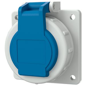 Inbouwwandcontactdoos 16A 2P+A 230V IP68 SCHUKO blauw