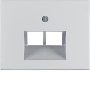 Centraaldoos RJ-datacontactdoos 2v 45° berker K.1/K.5 alu.