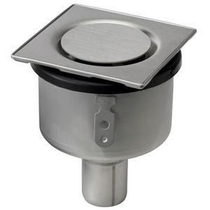 RVSBlucher vloerput v tegelvloer 145x145mm 50mm hoog verstel