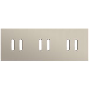 Drievoudige afdekpl. horizontaal 71mm centerafstand drie twe