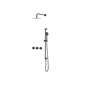 Afbouwdeel regendouche Combiset Bond 4 inbouwthermostaat zwart chroom CSB4EXZCCBAB excl. inbouwbox