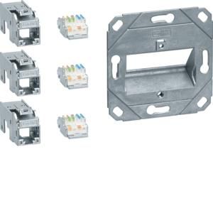 Data-aansluiting 3x RJ45 8/8 Cat.6a
