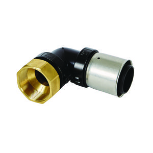 Schroefbus haaks 6PK persaansluiting 75x1"bi.dr. messing