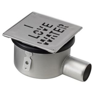 RVS304 vloerput v tegelvloer 145x145mm 50mm verstel rst NY