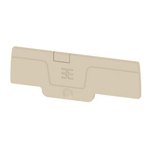 Afsluit- eindplaat d.beige h:74.7mm b:2.1mm V-0 VVE=50