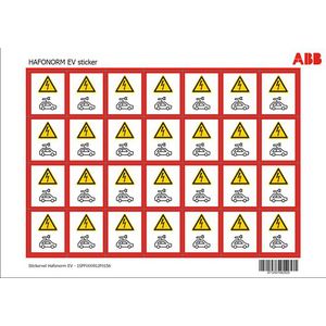 Stickervel Hafonorm laadpaal (EV) A4 met 28 stickers