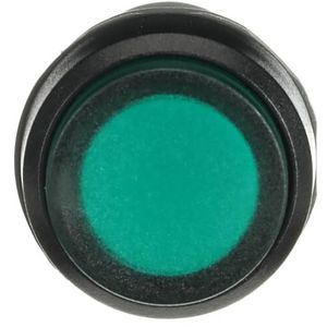 Uitstekende drukknop Compact serie terugverend, 1NO, groen,