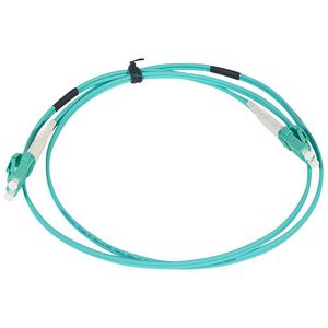 Glasvezel Patchkabel Duplex Aqua OM4 LC-LC 1m.