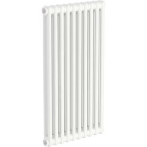 Kolomradiator MULTICOLOM 254x750mm (l x h) 5 leden/ 2-koloms (b=66mm) wit RAL9010 incl. muurbev.