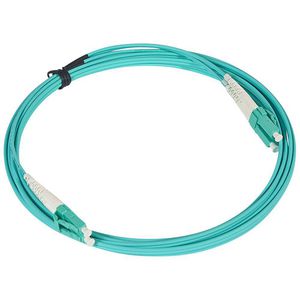 Glasvezel Patchkabel Duplex Aqua OM4 LC-LC 3m.