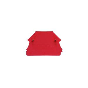 Afsluit- eindplaat rood h:44mm b:1.5mm V-0 Wemid VVE=50