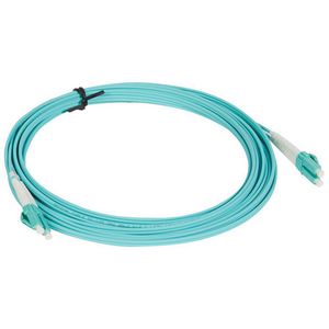 Glasvezel Patchkabel Duplex Aqua OM4 LC-LC 5m.