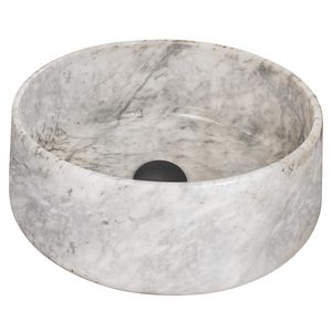 Opbouwwaskom 380x160mm marmer wit zonder overloop
