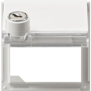 Adapterraam KD slot gelijk + TK Gira TX_44 (SW IB) zuiver wit