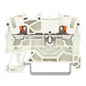 2-draads rijgklem Met drukknop 2,5 mm² lichtgrijs VVE=100