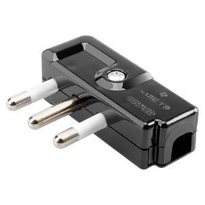 PORTABLE PLUG-90gr.-ITALIAN STANDARD-2P+E 10-16A 250V VVE=25
