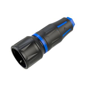 Contrastekker professioneel RA geaard rubber zwart/blauw