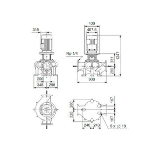 Inlinepomp droog TP 200-240/4-A-F-A-BQQE 30kW 400D 50Hz
