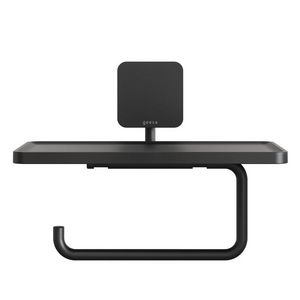 Closetrolhouder enkel met planchet zwart TOPAZ