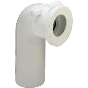 Wc-Aansluitbocht 90° kunststof/alpine-wit