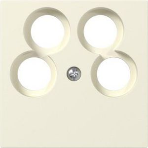 Afdekplaat 4-voudig Accessoires creme wit