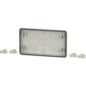 Flens doordrukgaten 1x M16 5x M40/25HxBxD=116x250x23mm