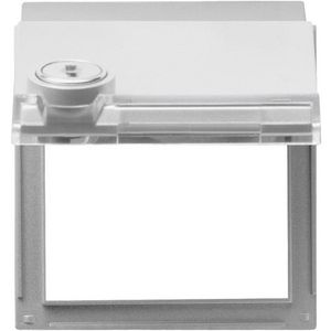 Adapterraam KD slot gesort. + TK Gira TX_44 (SW IB) kl.alum.