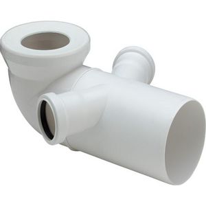 Wc-Aansluitbocht 90° 50 kunststof/alpine-wit
