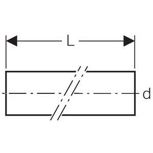 Lengte a 5mtr. Polyethyleen (PE) afvoerbuis 32mm WD=3mm