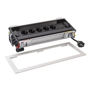 Bureau aansluitunit 12 mod. 5 contactdoos+1 USB Flip Up