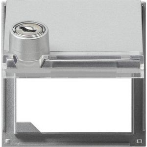 Adapterraam KD slot gelijk + TK Gira TX_44 (SW IB) kl.alum.