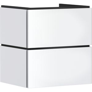 Badmeubel Xilesa E 580/470+2 lades PushOpen wastafel mat wit