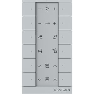 Free@Home Tenton Bedieningselement 12-voudig aluzilver (SB-F-12.0.11-83)