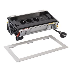 Bureau aansluitunit 8 mod. 3 contactdoos+1 USBB Flip Up