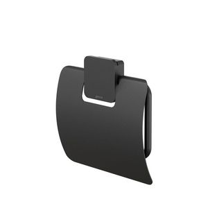 Closetrolhouder enkel met klep zwart TOPAZ