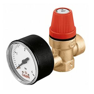 Overstortventiel 3/4"bn 2,5 bar met manometer