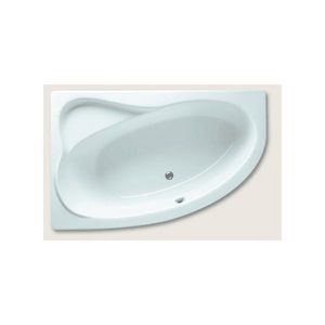 Ligbad Lyra asymm. rechts 153x100cm hooglans wit excl. badpoten
