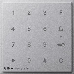 Op.st. codeklavier Gira TX_44 kl.alum.