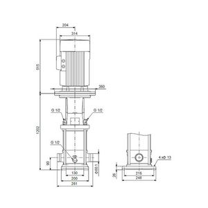 Centrifugaalpomp CRN20-17 A-P-G-V-HQQV 3x400/690 50 Hz
