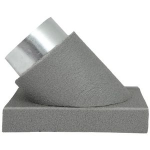 Aftak stuk 90° 80mm Thermoduct