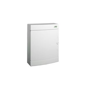 Installatiekast plastic wit deur opbouw IP40 2 rijen 2x12