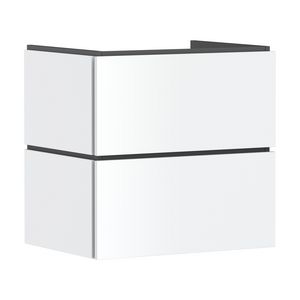 Badmeubel Xilesa E 630/470+2 lades wastafel mat wit