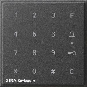 Op.st. codeklavier Gira TX_44 antraciet