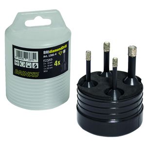 Tegelboor diamantset 4 delig